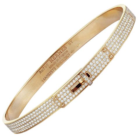 hermes gold bangle diamond|vintage hermes bangle.